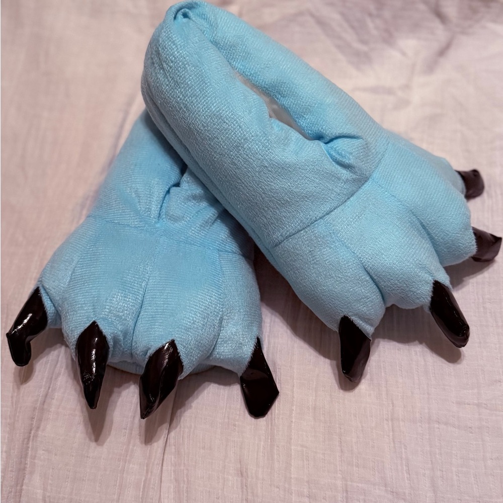 Blue Monster Claw Slippers